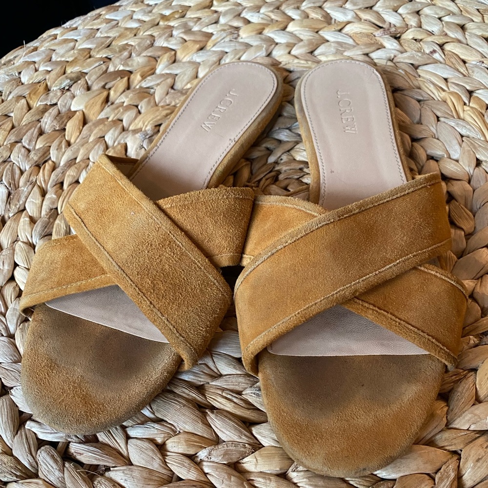 Suede slides, J.Crew, sz 8.5